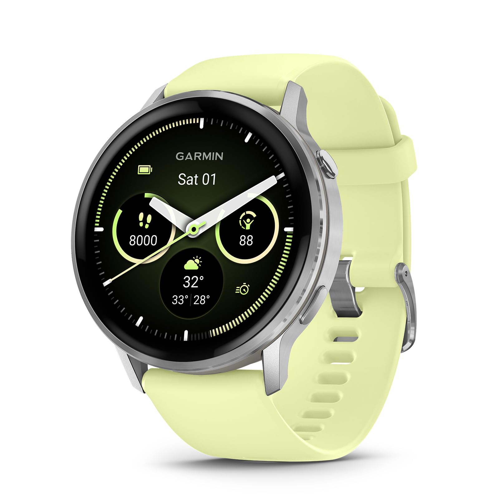 610a71YnhUL Garmin Venu 4, 45 mm, GPS-Fitness-Smartwach, Grau/Silber – Bild 1