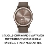 Garmin vívomove Sport, 40mm, Hybrid-Smartwatch, Mokka – Bild 2
