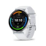 Garmin Venu 3 GPS-Fitness-Smartwatch 45mm OLED Schlafcoach Body Battery Steinweiß Silber