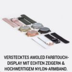 Garmin vívomove Style Hybrid-Smartwatch Fitness Aktivitätstracker AMOLED Display Schwarz Nylon M – Bild 5