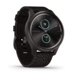Garmin vívomove Style Hybrid-Smartwatch Fitness Aktivitätstracker AMOLED Display Schwarz Nylon M