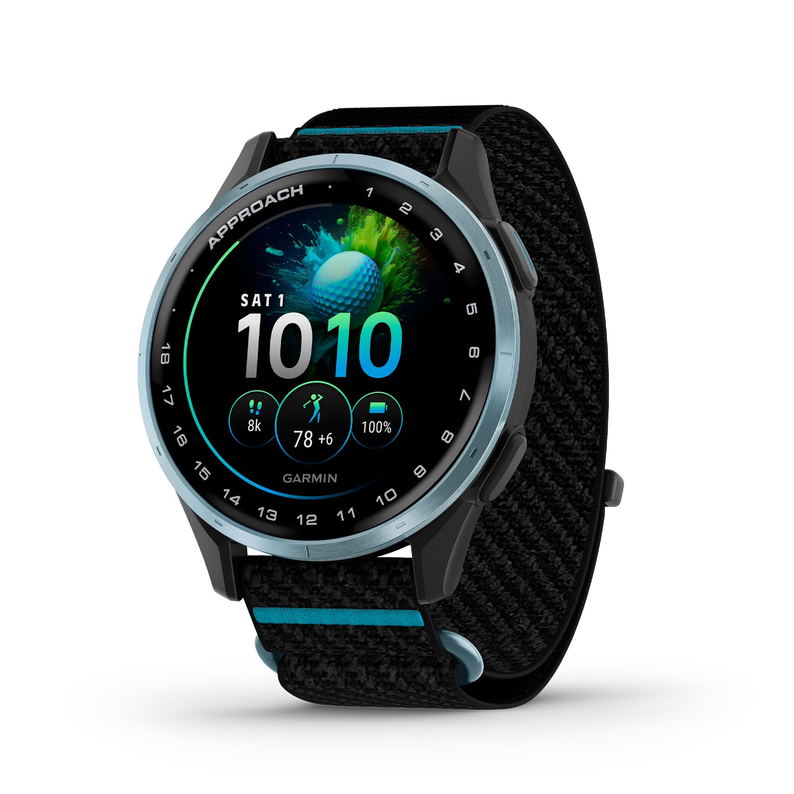 71rc3LIOxsL Garmin Approach J1 GPS-Golfuhr Junioren 43mm Schwarz – mit Schlägerempfehlung – Bild 1
